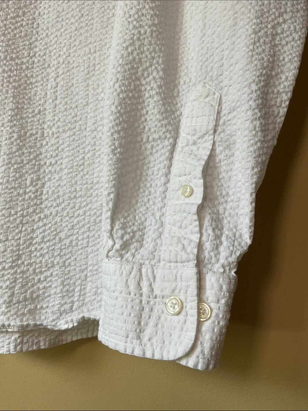 Brooks Brothers Seersucker Slim White Smart Casual Button down Shirt Size XL - Picture 4 of 6